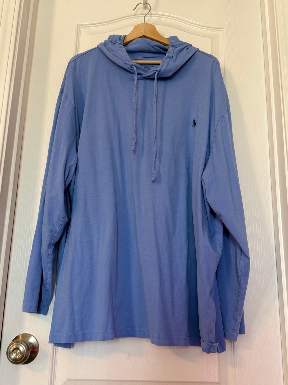 Polo by Ralph Lauren Light Blue Long-Sleeve Hooded Shirt 5X
